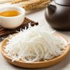 Dried coconut shredded meat paired with tea