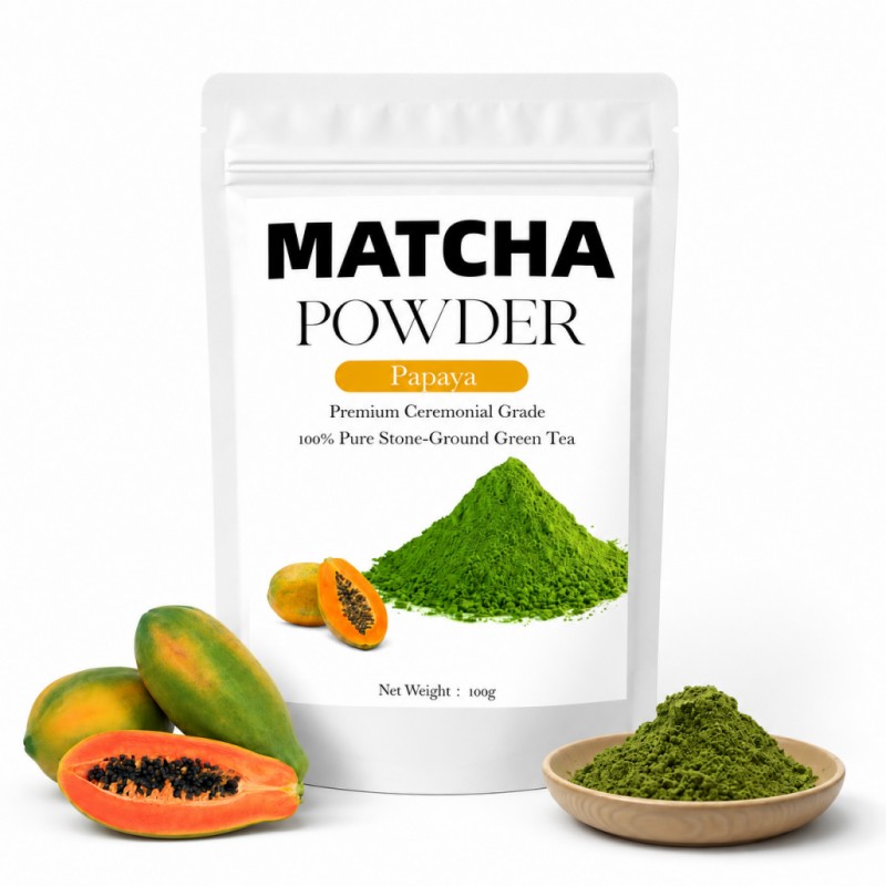 100g Bag of Papaya Matcha Powder
