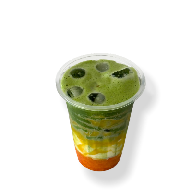 Papaya Matcha Latte