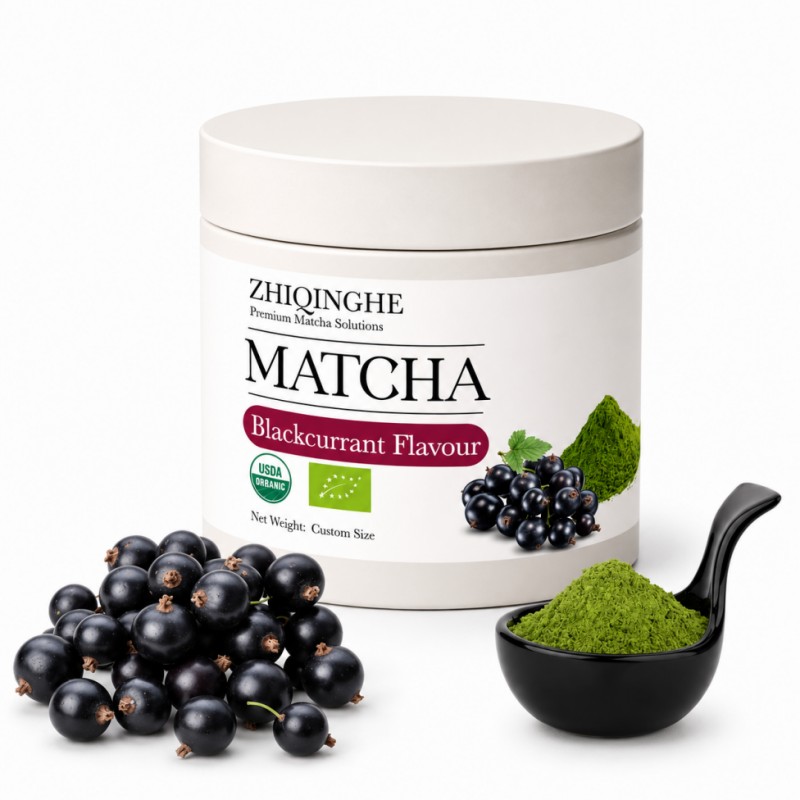 Canned Blackcurrant Matcha Powder