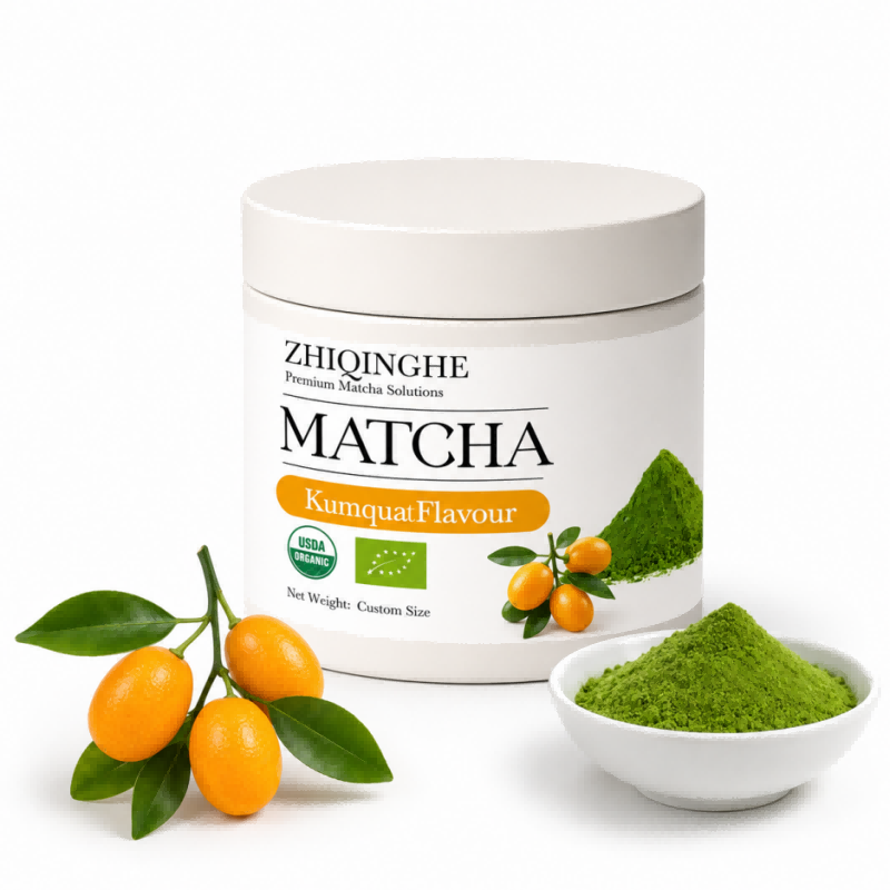 Canned Kumquat Matcha Powder