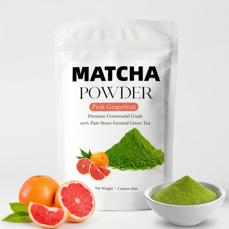 Pink Grapefruit Matcha Drinks
