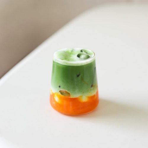 A Cup of Persimmon Matcha Latte A Cup of Persimmon Matcha Latte