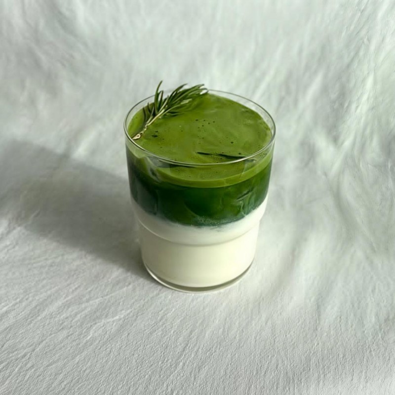 A Cup of Rosemary Matcha Latte