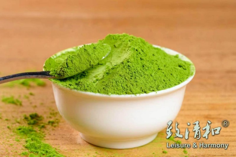 A bowl of matcha powder