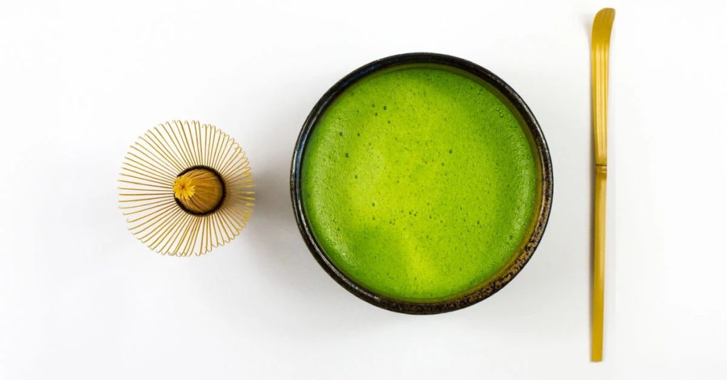 A cup of prepared matcha