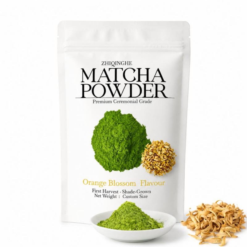 Bag of Orange Blossom Matcha Powder