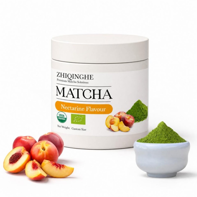 Canned of Nectarine Matcha Powder