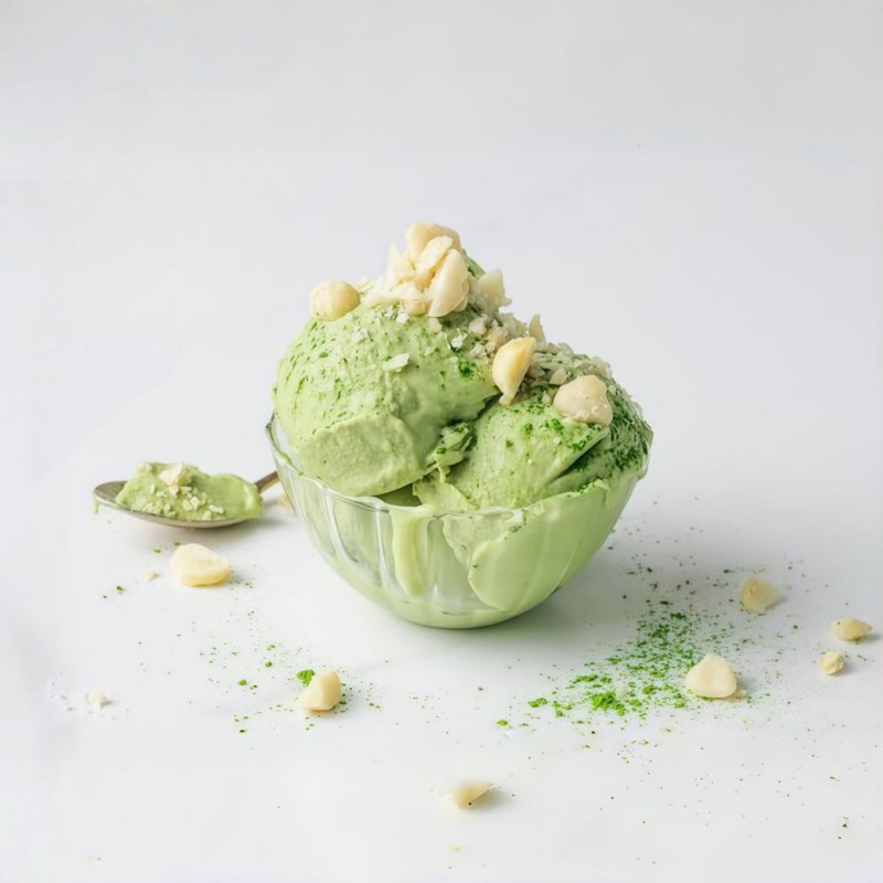Macadamia Matcha Ice-cream