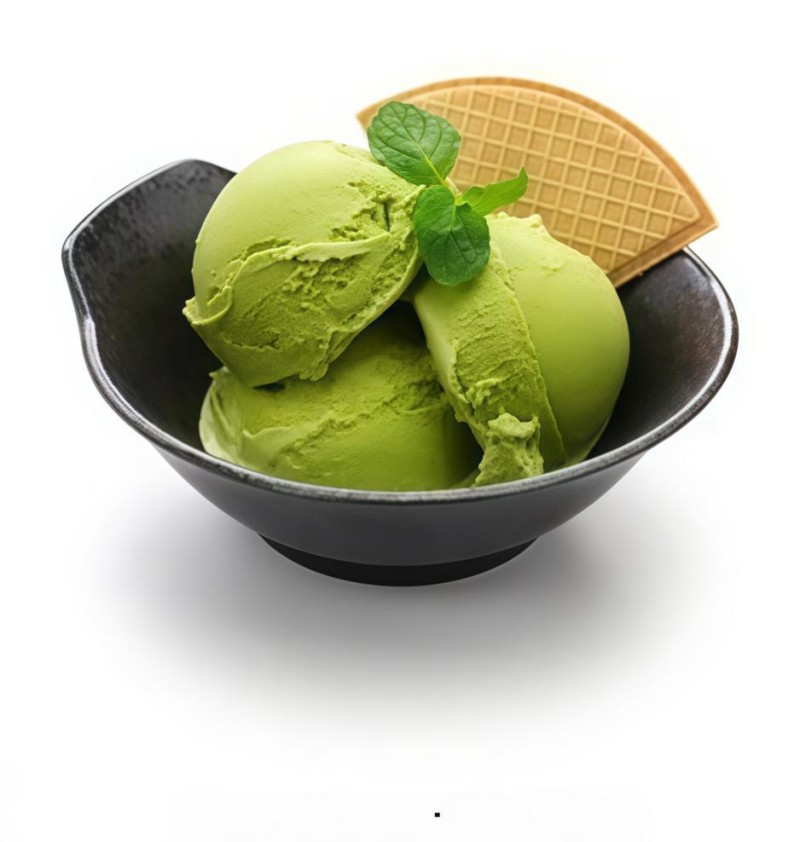 A Bowl of Matcha Ice Cream